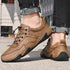 Men Microfiber Leather Lace Stitching Soft Casual Driving Shoes