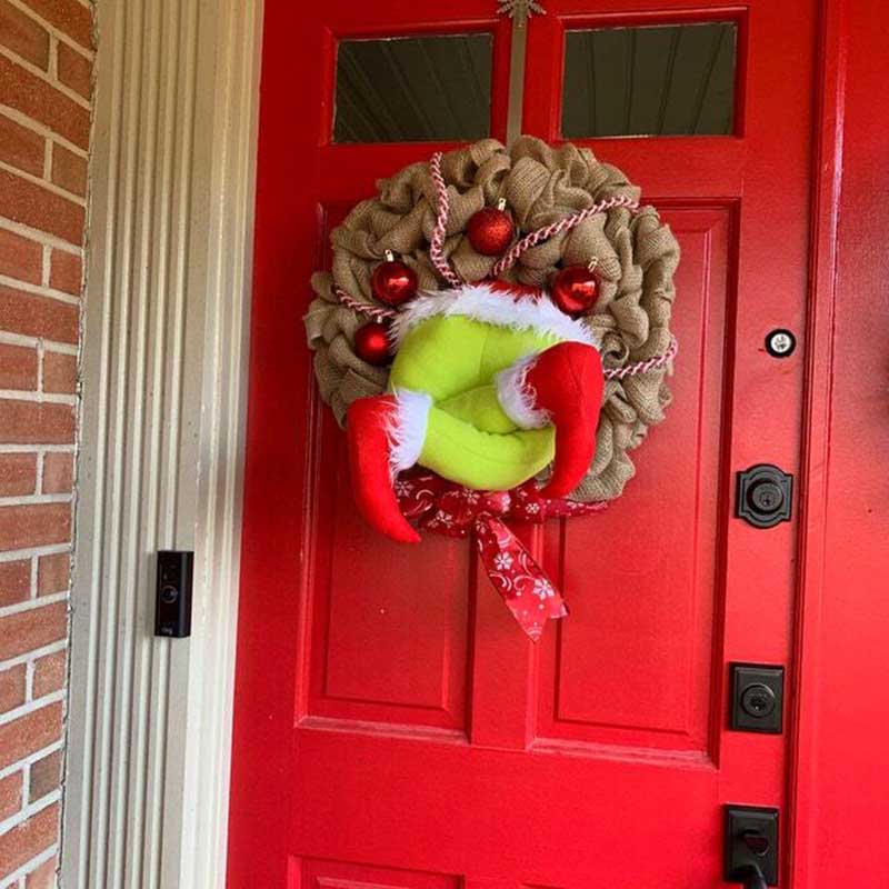 Christmas Thief Wreath Pendant Home Decorations Prop