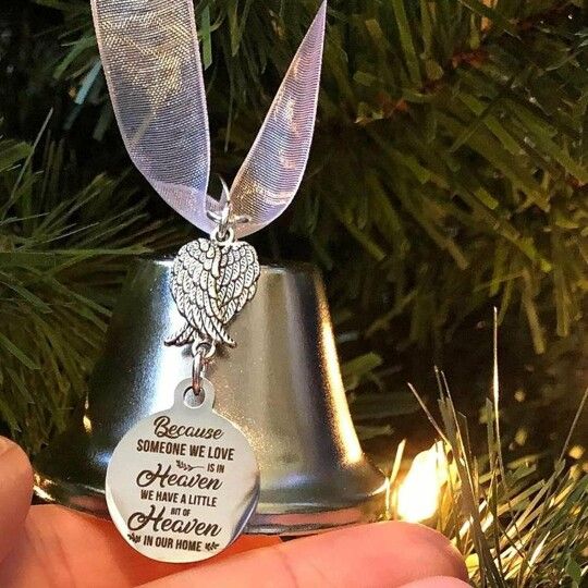 Christmas Ornaments Angel Wings Bell Memorial Gift