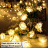 10/20 Led Rose Flower String Lights Artificial Flower Garland Led Fairy Lights Wedding Valentines Day Christmas Party Decoration