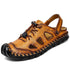 Men Hand Stitching Leather Non Slip Large Size Casual Outdoor Sandals