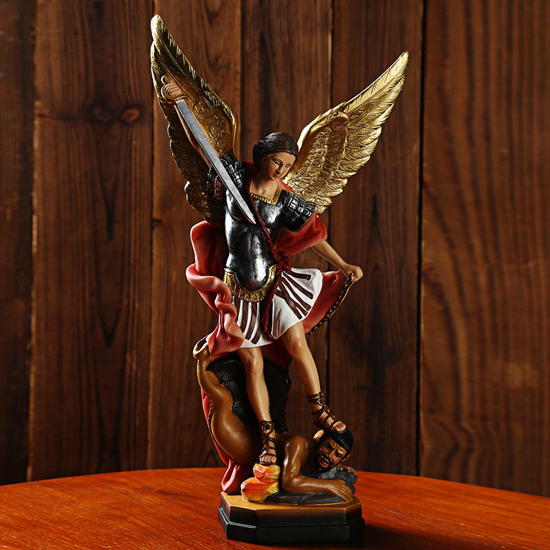 Catholic Gift Exterminating Demons Killing Demon Angel Sculpture