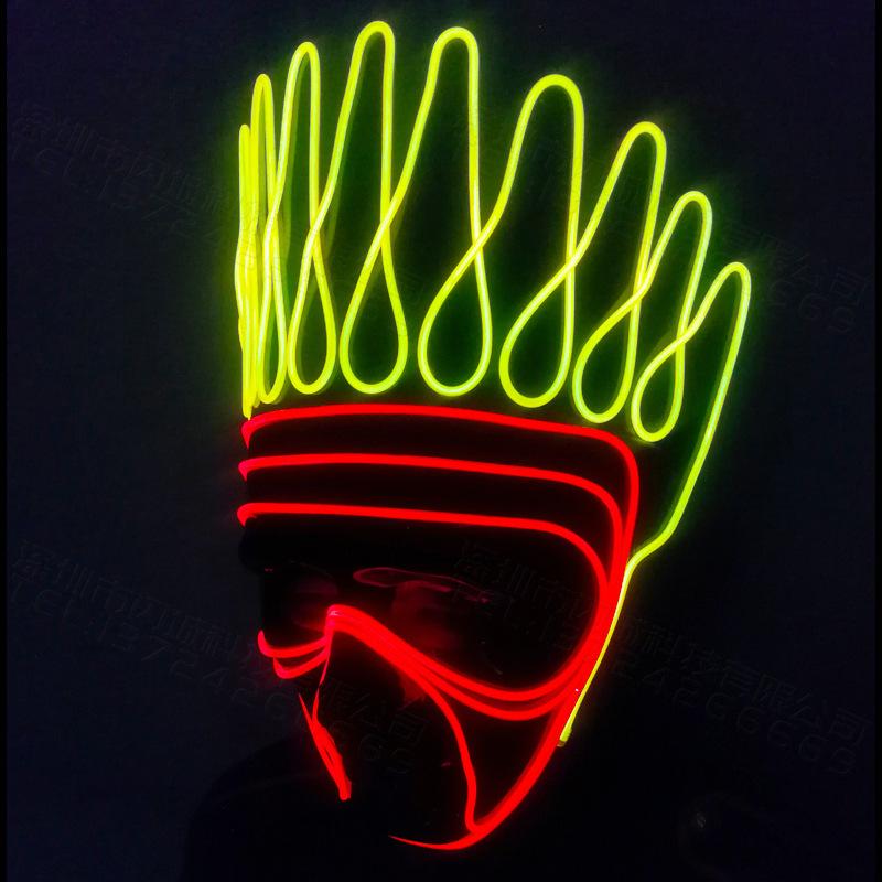 Luminous Mask Fluorescent Dance Creative Cold Light Atmosphere Props