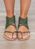 Summer Cross Tied Zipper Flat Sandals