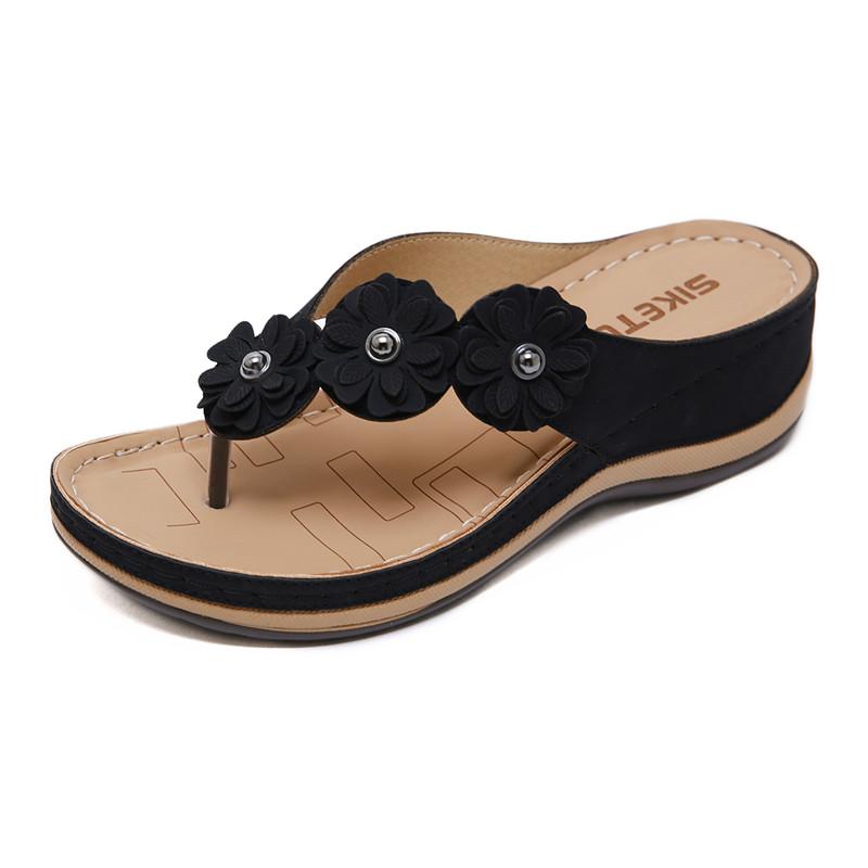 woman platform Slippers Women Terlik Woman Slip On Sandals Flower Flat flip flops Summer Sliders Espadrille Shoes Chanclas De Mujer