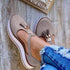 Women Orthopedic Casual Platform Flat Comfort Breathable Leather Walking Shoes