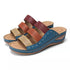 Open Toe Wedge Slipper Sandals Posture Arch Support Stitching Cross Multi Colors Collection