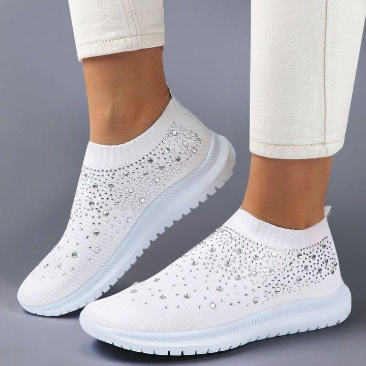 Women Crystal Breathable Orthopedic Slip Walking Shoes