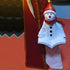 Santa Claus Snowman Sculpture Solar Lantern