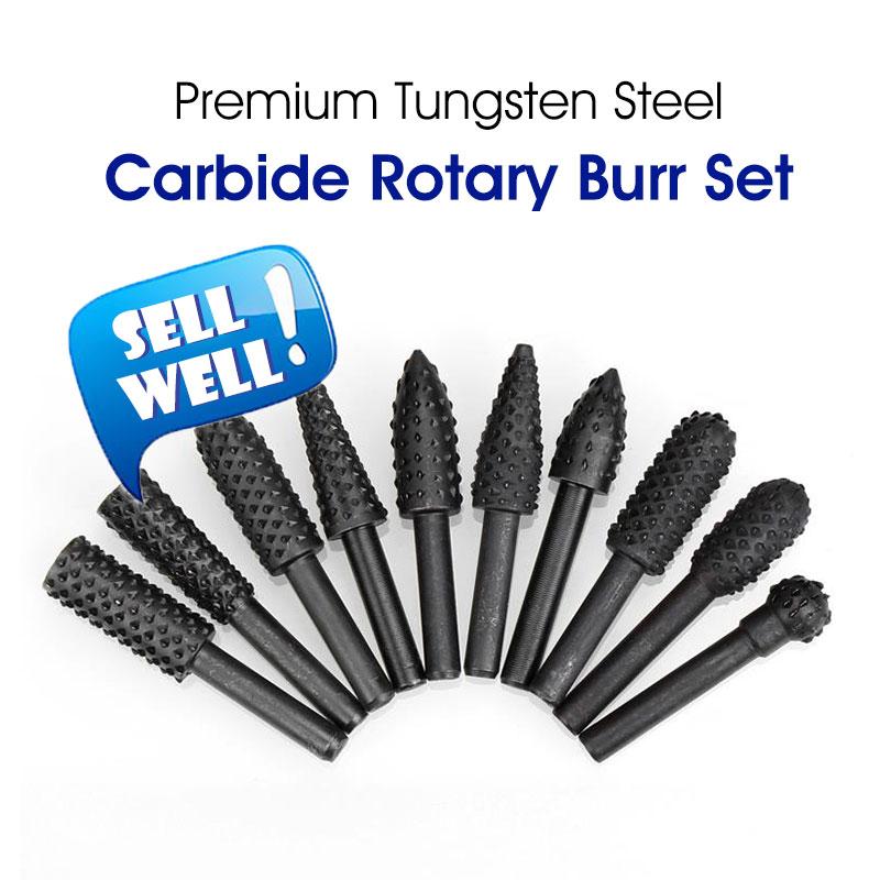 Premium Tungsten Steel Carbide Rotary Burr Set