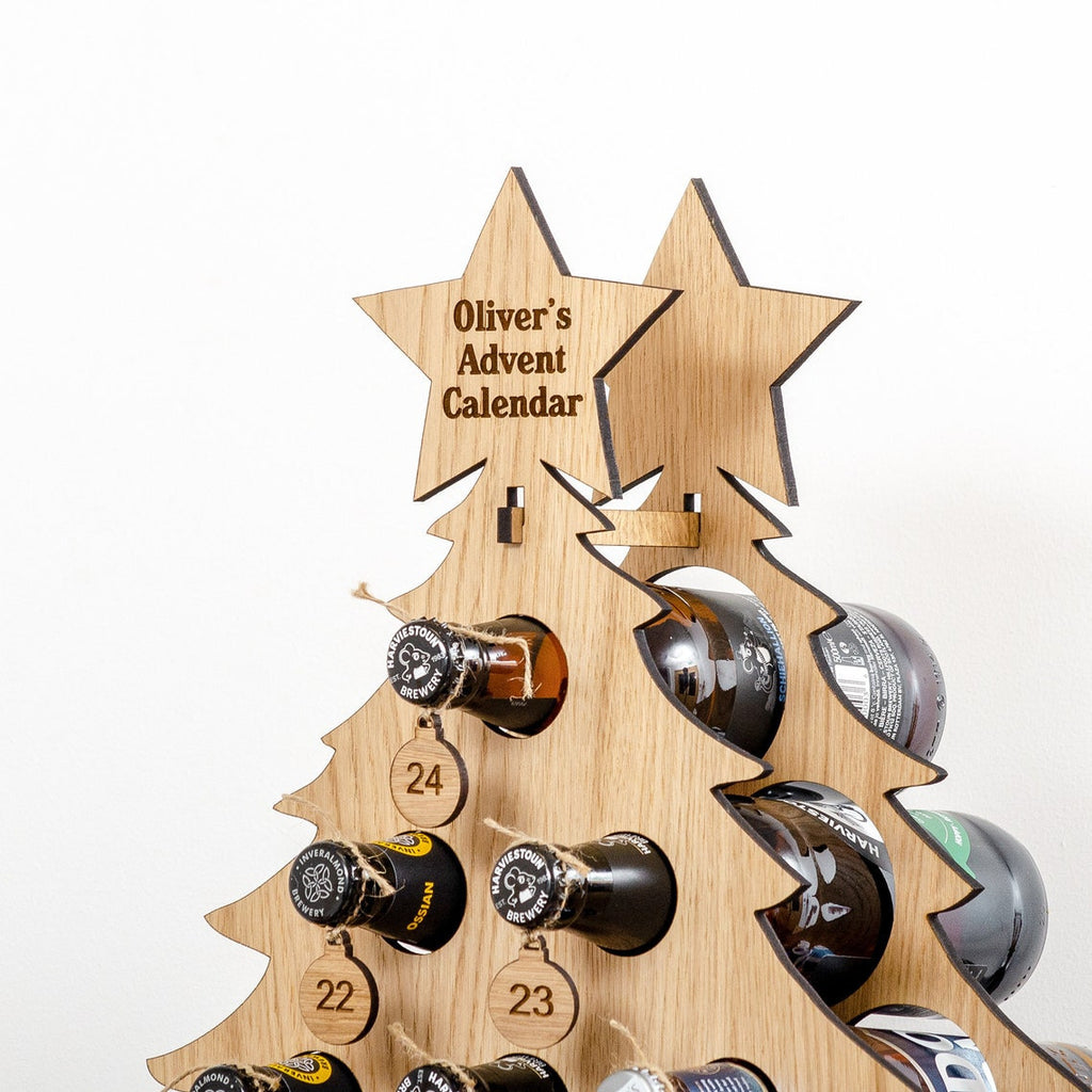 Wooden Countdown Wine Rack Ornaments