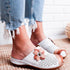 Women Vintage Closed Toe Casual Wedges Slippers Clogs Mule