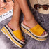 Women Open Toe Espadrille Slides Platform Slip Sandals