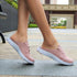Women Flyknit Fabric Slip Flat Walking Slippers