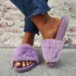 Women Large Size Casual Fluffy Fluff Slippers