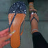 Women Chic Bandana Thong Sandals Slippers