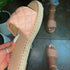 Women Espadrille Sandals Leatherette Flat Heel Slippers