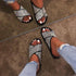 Women Flip Flop Slip Rhinestone Flat Casual Slippers