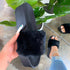 Women Comfy Faux Fur Slippers Platfrom Sandals