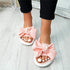 Women Slippers Bow Knot Slip Resistant Sports Sole Soft