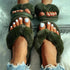 Women Slip Fur Flip Flops Flat Comfy Fluffy Sandals Slippers