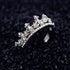 New Fashion Crystal Hollow Out Crown Shaped Queen Temperament Rings For Women Party Wedding Valentine's Day Gift