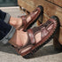 Men Hand Sewing Outdoor Non slip Dress Leather Sandals