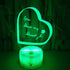 Valentine's Day Heart 3d night light Gift ideas Love Colorful touch 3d small table lamp