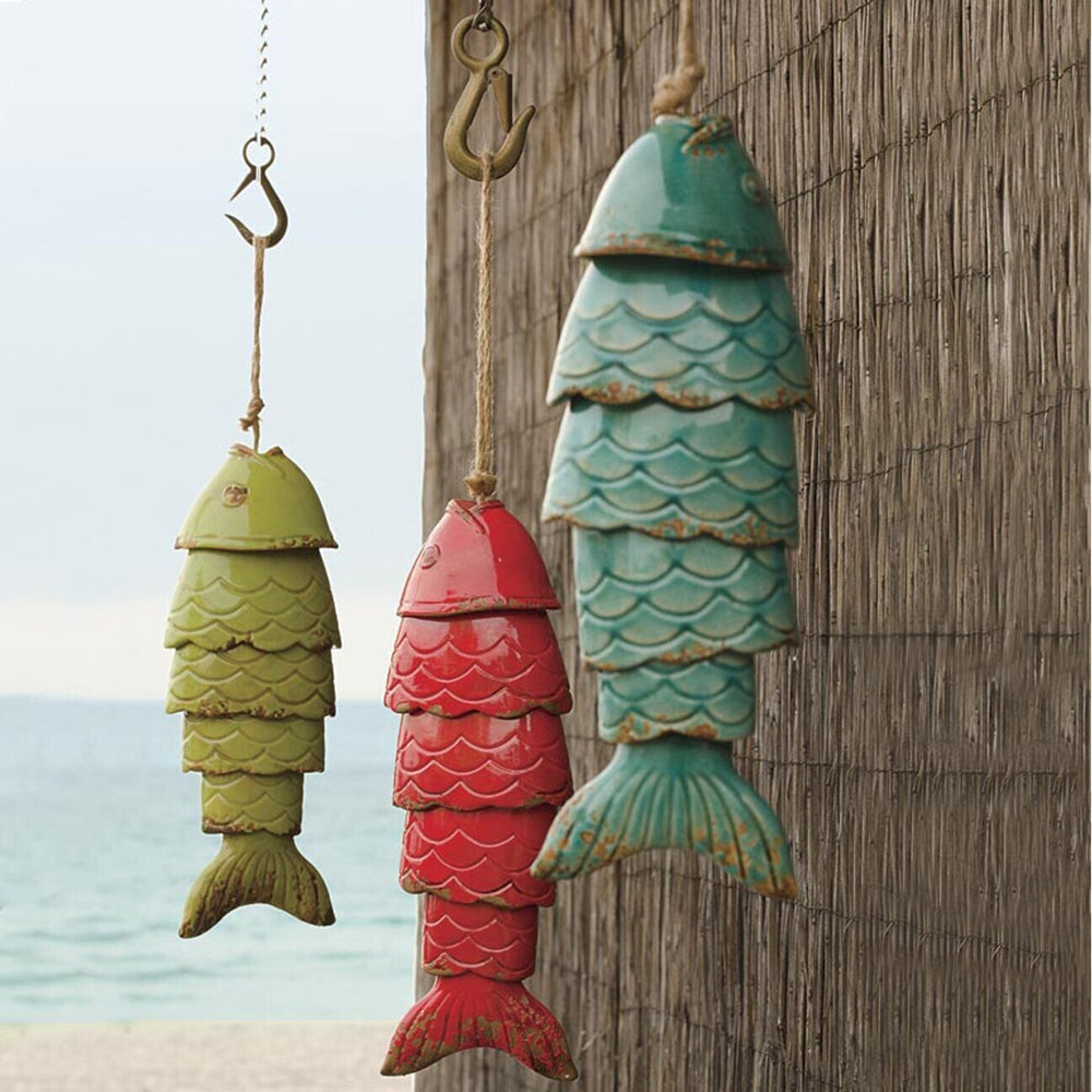 Colored Koi Fish Wind Chime Fishbone Chimes