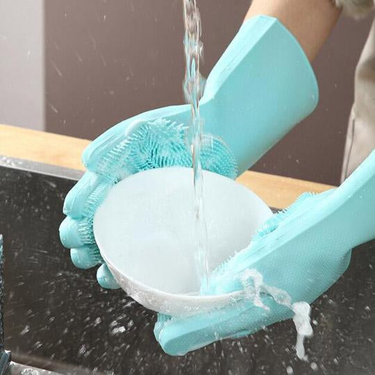 Silicone Cleaning Gloves Pair