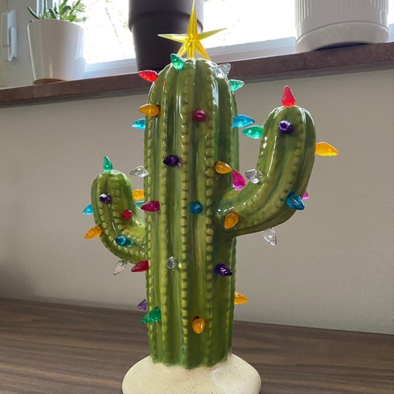 BlackFriday Price Vintage Ceramic Christmas Cactus