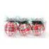 Christmas Decoration Pendant Pine Nuts Fabric Red Plaid Foam Ball