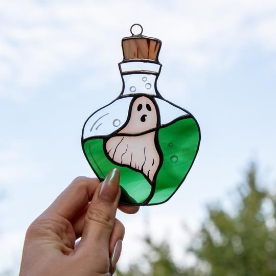 Ghost Stained Window Hangings DecorHalloween Gifts