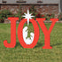 Frontyard Decor Joy Nativity Red