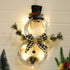 Christmas snowman lights Rattan Wreath