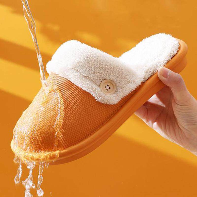 HSPLUSH Waterproof Washable Cotton Slippers