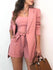 Solid Color Cami Top High waisted Shorts Blazer Three Piece Suits Sets