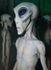 EXPERTLY SCULPTED PAINTED ROSWELL ALIEN