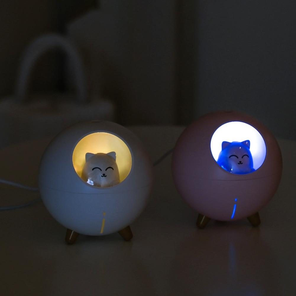 Cute Pet Planet Cat LED Night Light Ultrasonic Humidifier