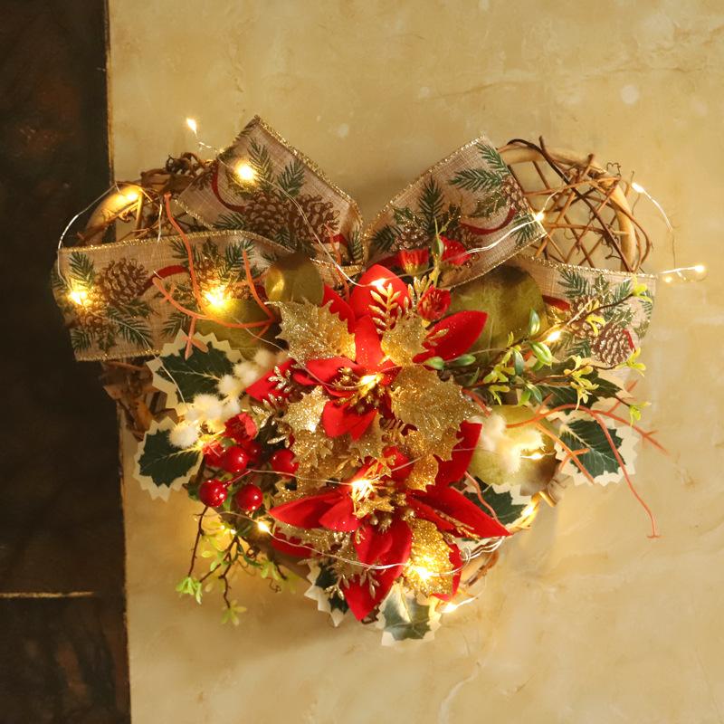 Love heart shape christmas wreath