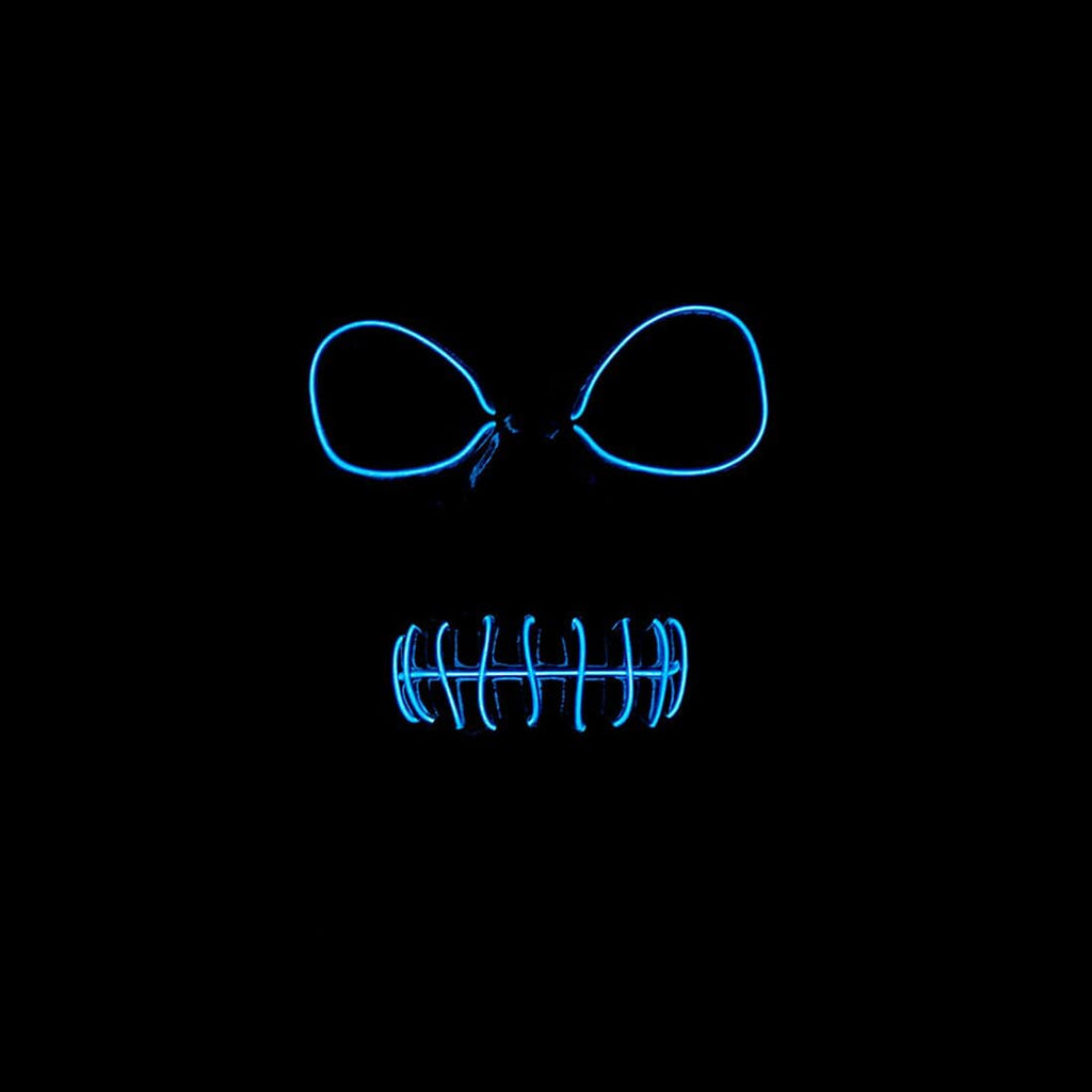 Skeleton Reaper Mask Light Skull Eyes