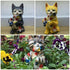 Mischievous Cat and Dinosaur Garden Gnome Statue - Buy 2 Free Shipping