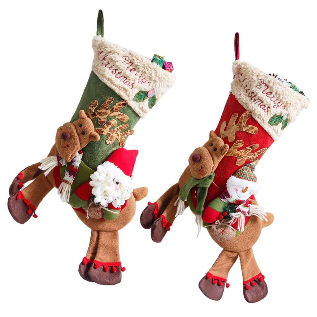 Christmas Socks Plus Long Legs Riding Deer