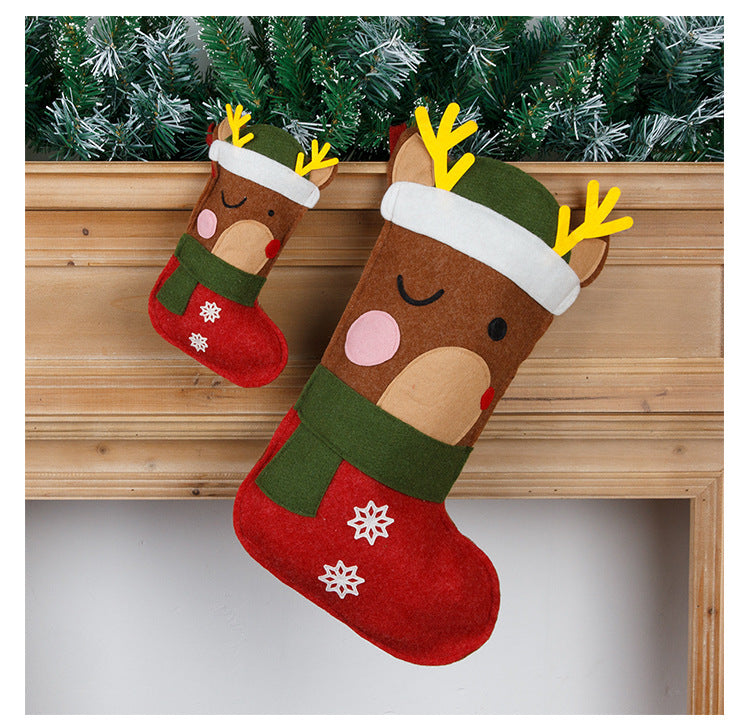 Christmas Decoration Felt Cloth Cartoon Socks