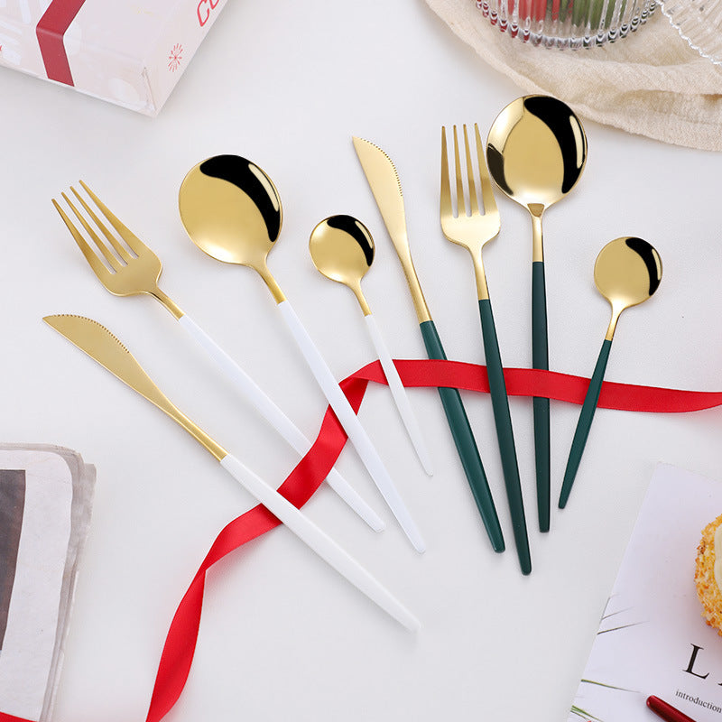 Christmas Gift pcs Stainless Steel Dinnerware Cutlery Set