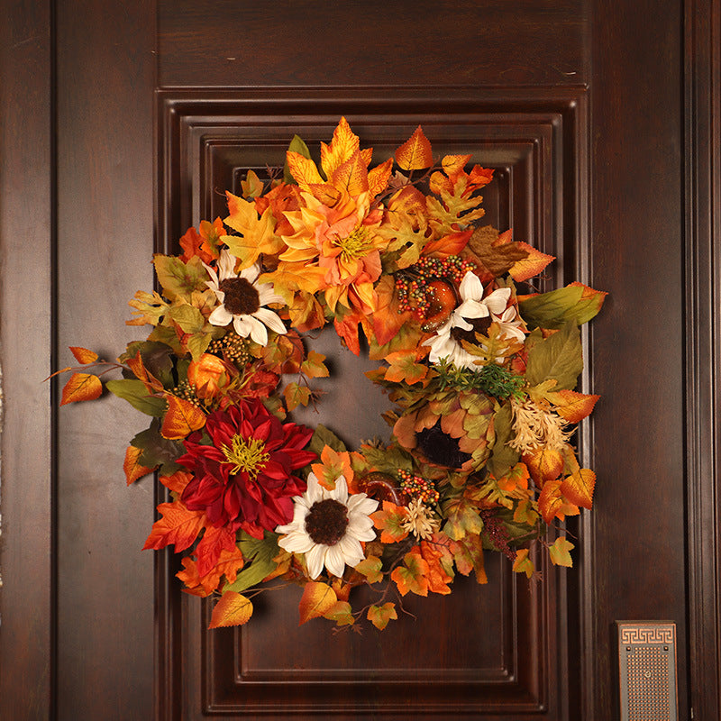 Thanksgiving Day Emperor Flower Maple Leaf Door Hanging