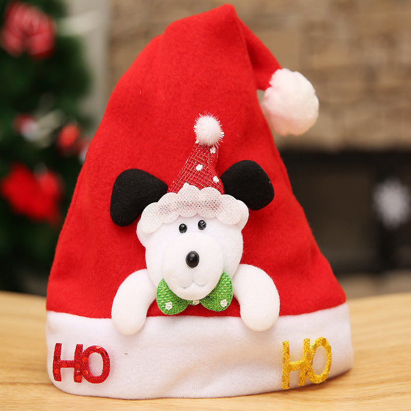 Children Cartoon Applique Christmas Hat