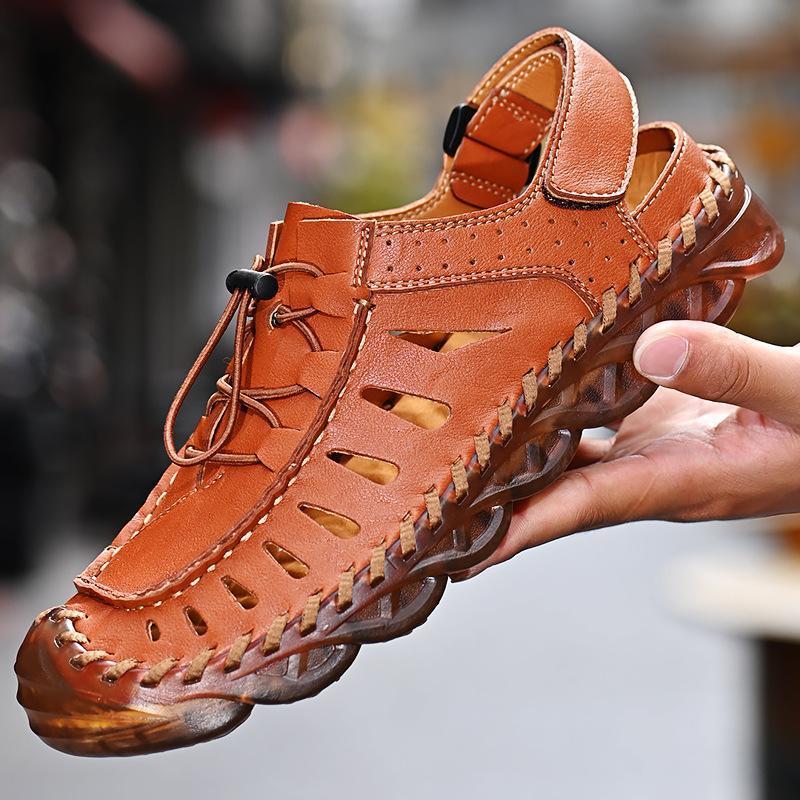 Men Hand Stitching Anti collision Slip Resistant Outdoor Sandals