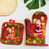 Christmas Kitchen Printed High temperature Oven Gloves