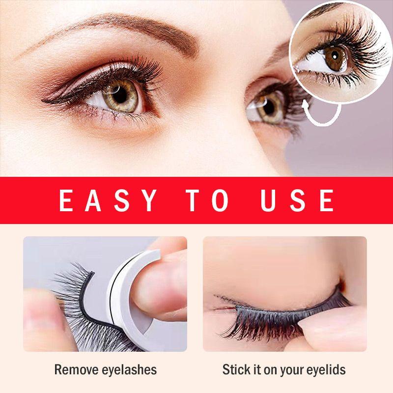 BUY GET FREE Waterproof Reusable Self Adhesive Eyelashes